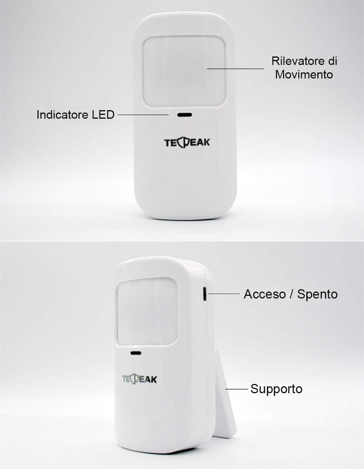 TECPEAK Kabelloses Alarmanlagensystem für Zuhause, WLAN/GSM-Alarm-Set mit Sicherheitssirene, fernges