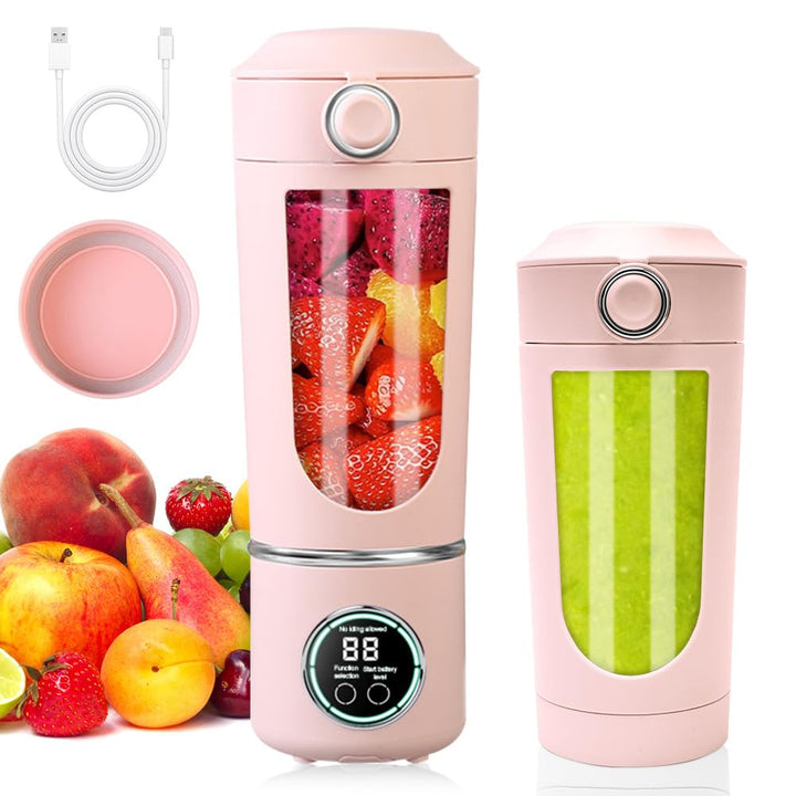 Tragbarer Mixer, 700 ml kleiner Mixer Smoothie, Mini-Standmixer mit 12 Edelstahlklingen und Digitala