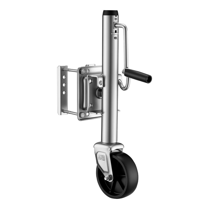 Wiltec Anhänger Stützrad bis 450 kg mit 254 mm Hubhöhe, Anhängerstütze aus verzinktem Stahl, bis 450