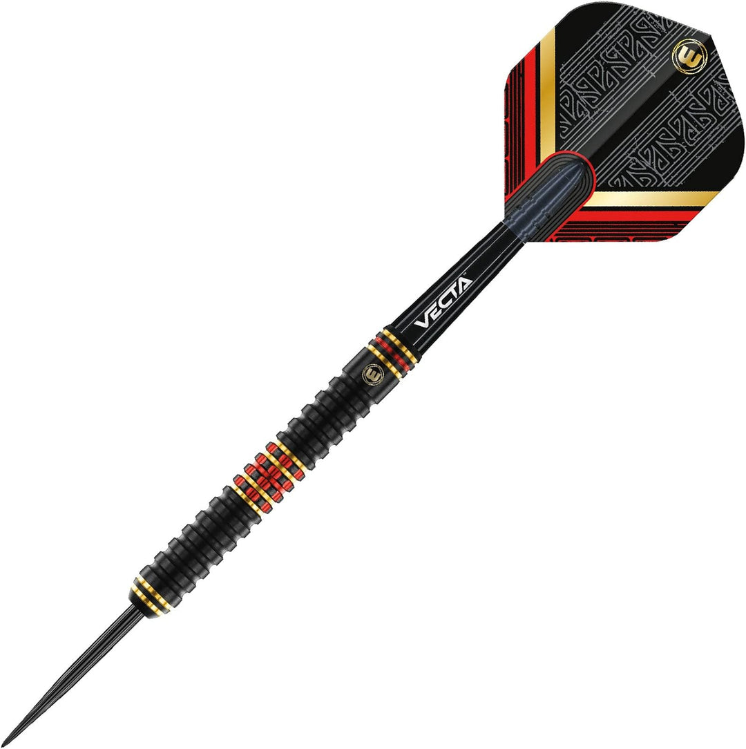 WINMAU Valhalla Profi Stahlspitze Wolfram Dartpfeile mit Flüge und Stiele (Wellen) 22g Steeltip, 22g