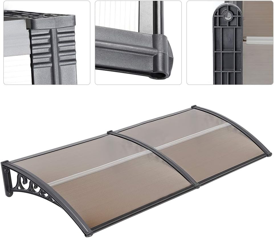 Vordach Haustür, Kunststoff, Aluminium, Pultbogenvordach, Überdachung, Transparent, Fenster Markisen