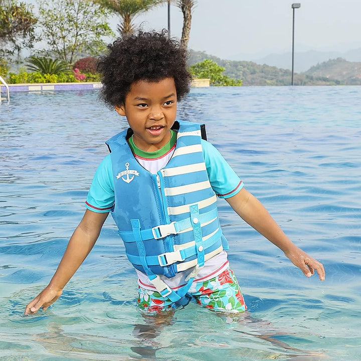 Kinder Schwimmweste Neopren Weste Schwimmjacke Kleinkinder Jungen Mädchen Bademode Schwimmen Jacke S