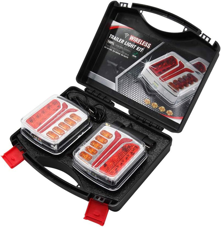 ETUKER LED Magnetisch Kabellos Anhänger Rücklichter, 12V Wasserdicht Kabellos Anhänger Rücklicht Bre