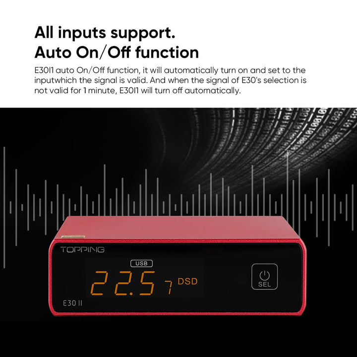 Topping E30 II 2xAK4493S DAC DSD512 32bit/768kHz XMOS XU208 Decoder USB/Opt/Coax Konverter Hi-Res DA