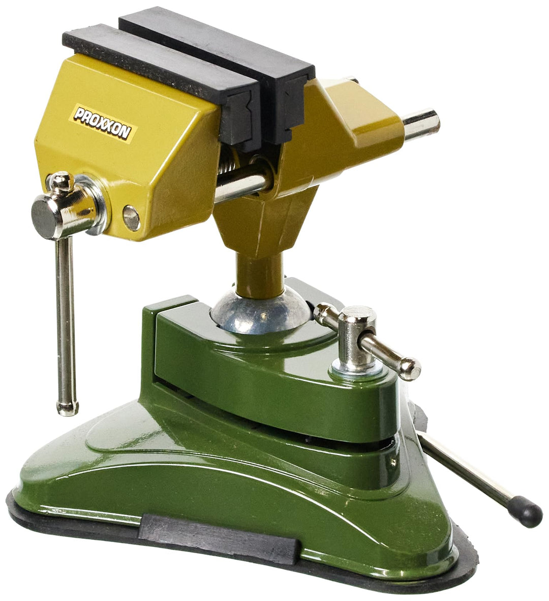 Proxxon 28602 Feinmechaniker Schraubstock FMS 75, grün/gelb/silber/schwarz, (L x B x H) 210 x 175 x