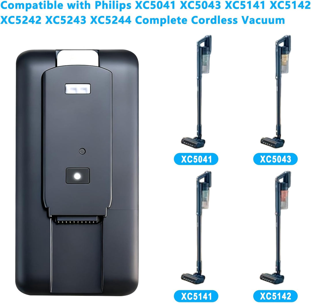 3,0 Ah 25,2 V Ersatzakku für Philips Staubsauger - Kompatibel mit XV1653/01 Wiederaufladbar Kompatib
