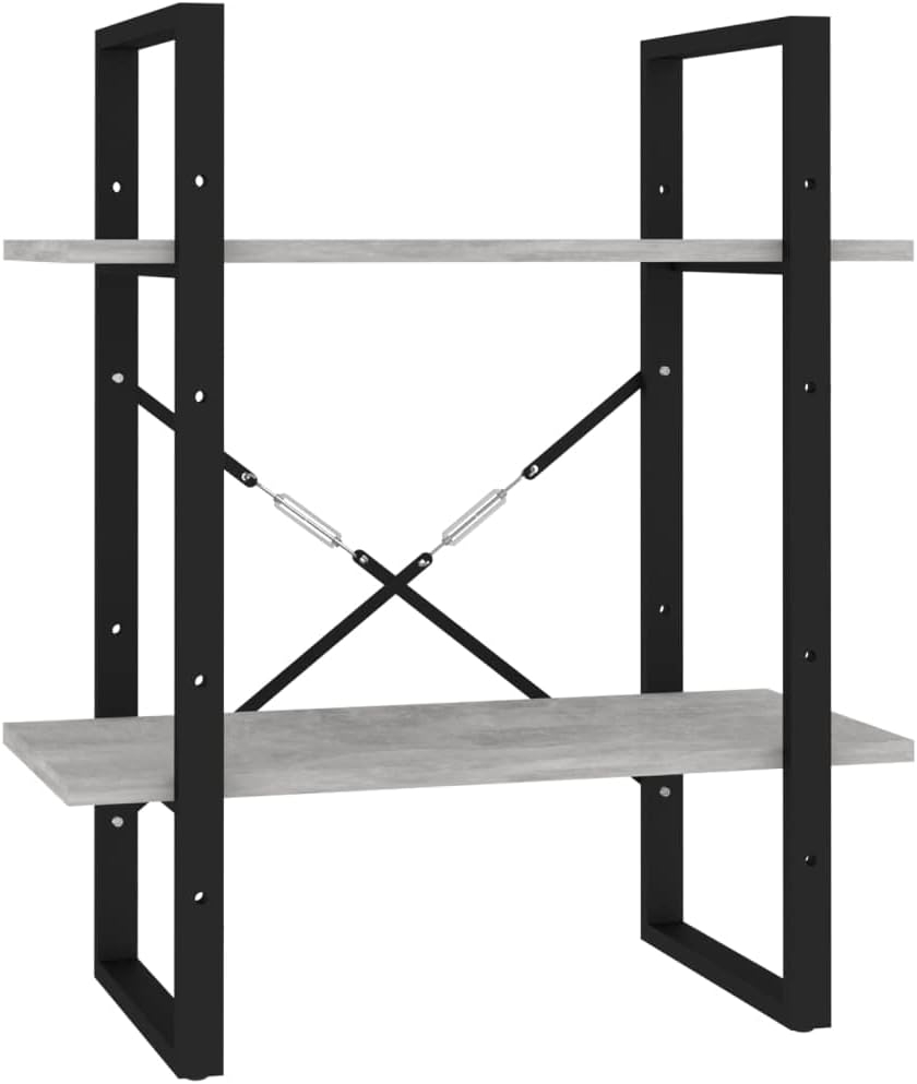homiuse Metallregal Betongrau Leiterregal 60x30x70 cm BüCherregal KüChenregal Wand Kinder BüCherrega