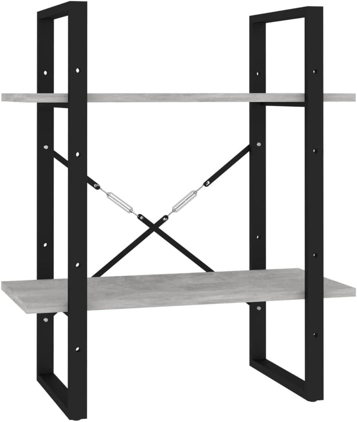 homiuse Metallregal Betongrau Leiterregal 60x30x70 cm BüCherregal KüChenregal Wand Kinder BüCherrega