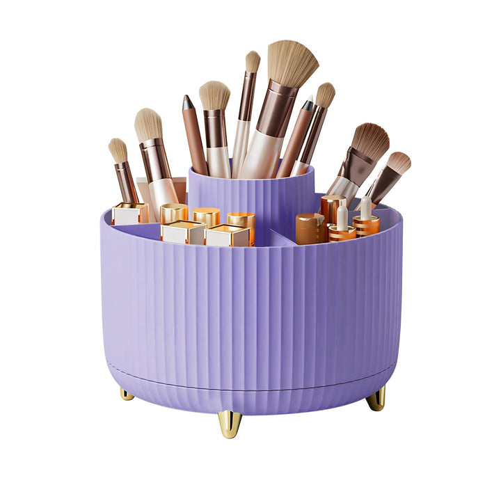 DASITON Make up Kosmetik Organizer mit 5 Fächern,360° Drehbarer Pinsel Organizer,Grosser Kapazität S