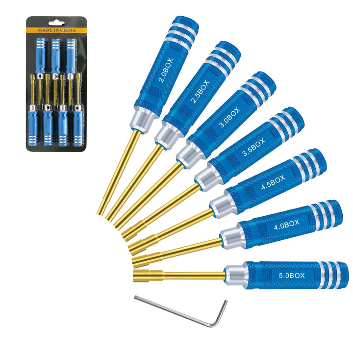 Sechskantmutter Schraubendreher Satz 2.0mm 2.5mm 3.0mm 3.5mm 4.0mm 4.5mm 5.0mm RC Werkzeug Steckschl