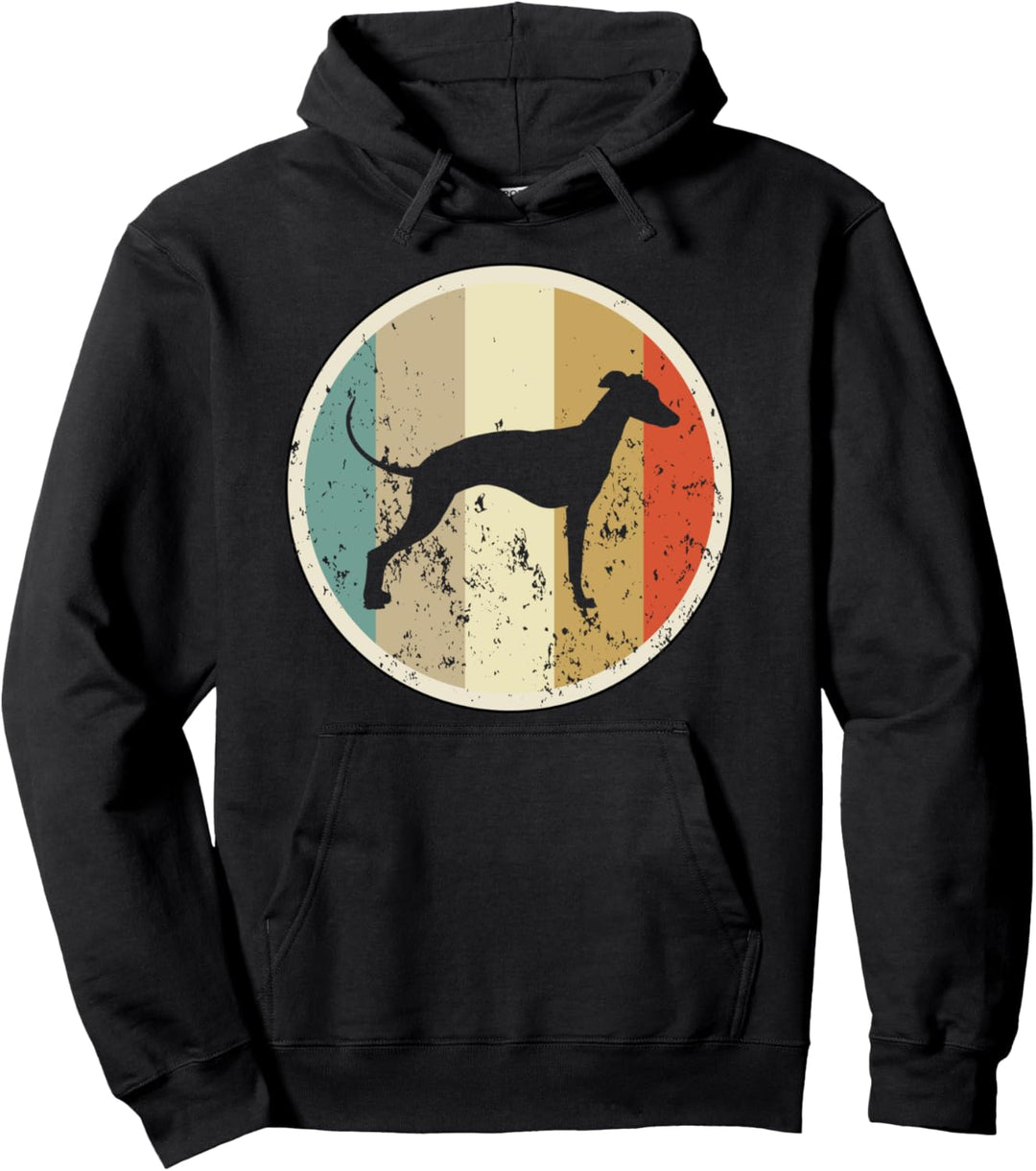Retro Vintage Grunge Style Whippet Windhund Hunde Pullover Hoodie