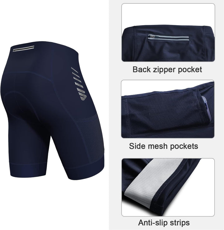 Lo.gas Radhose Herren Kurz Gepolstert 4D Fahrradhose Herren Kurz Gepolstert Schnelltrockende Elastis