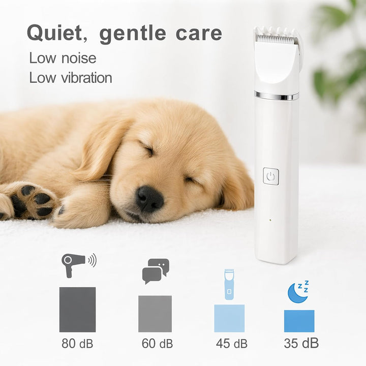 Hundeschermaschine 4 in 1 USB C mit 4 Aufsätzen für Hund und Katze