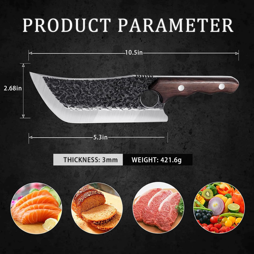Dragon Riot Scharfes Hackmesser Japanisches Küchenmesser Robustes Kochmesser Handgeschmiedete Fleisc