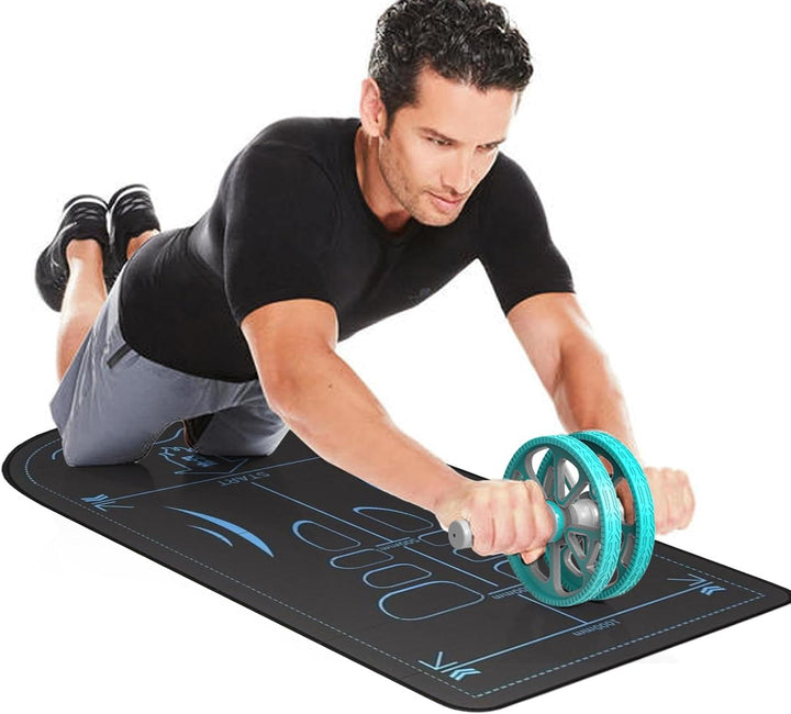 Trainingsgerätematte für Rollrad, Bauch-Kniematte, Rutschfeste Trainingsmatte für Bauch- und Bauchmu