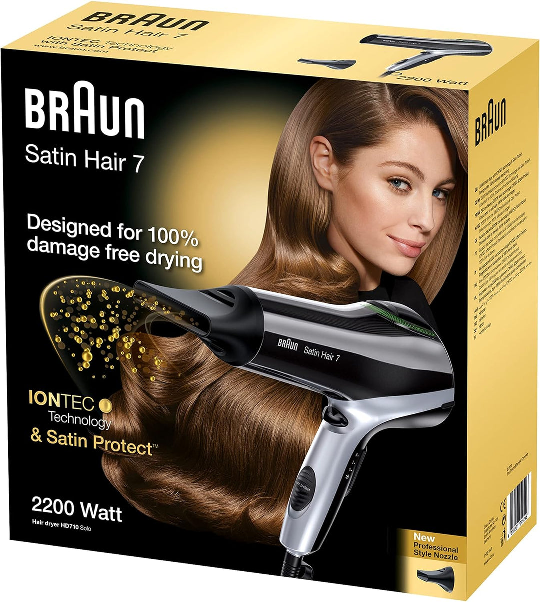 Braun Satin Hair 7 Haartrockner, professioneller Föhn mit IonTec und Satin Protect Technologie, HD71