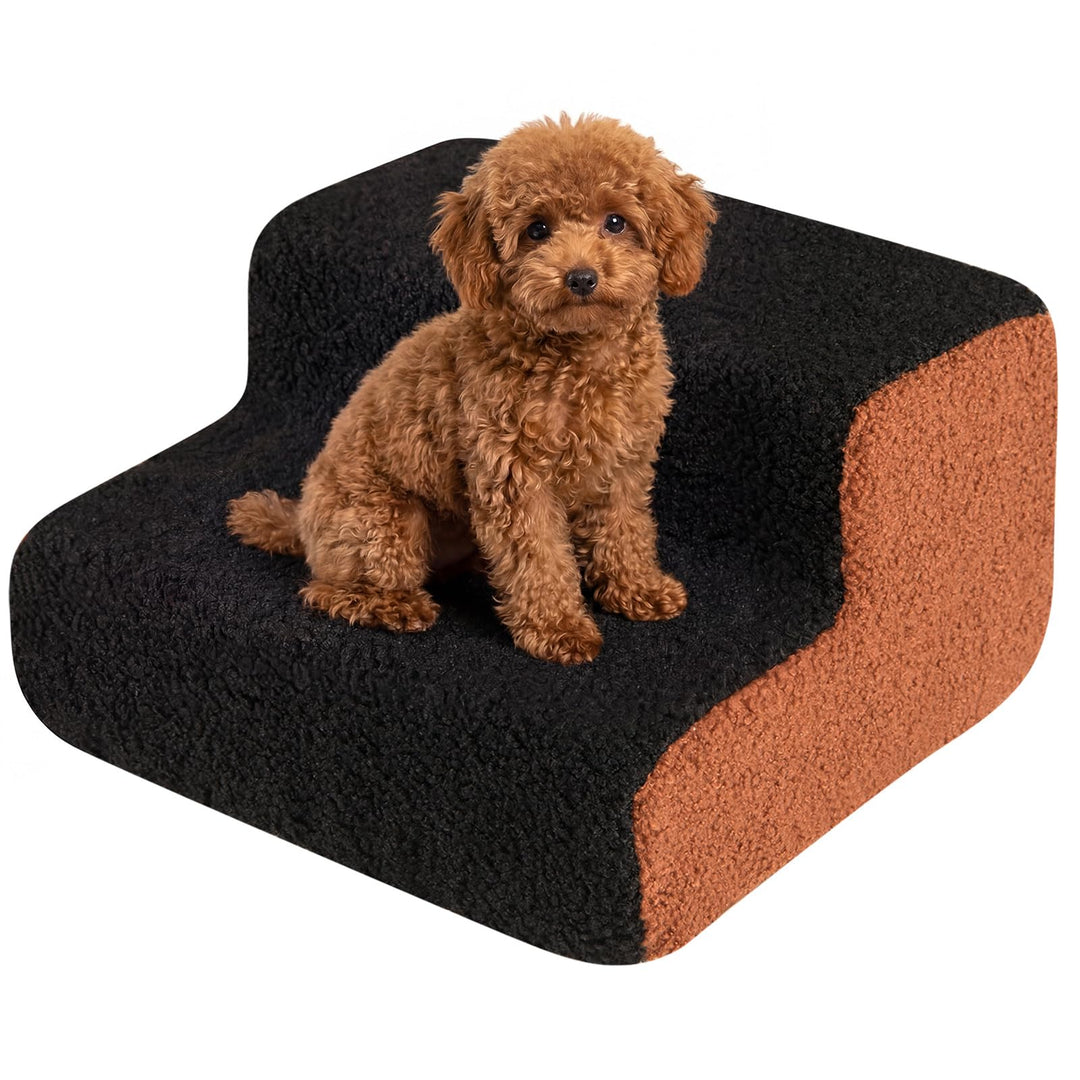 COSTWAY 2 stufige Hundetreppe, Haustiertreppe tragbar für kleine Hunde & alte Katzen, Katzentreppe m
