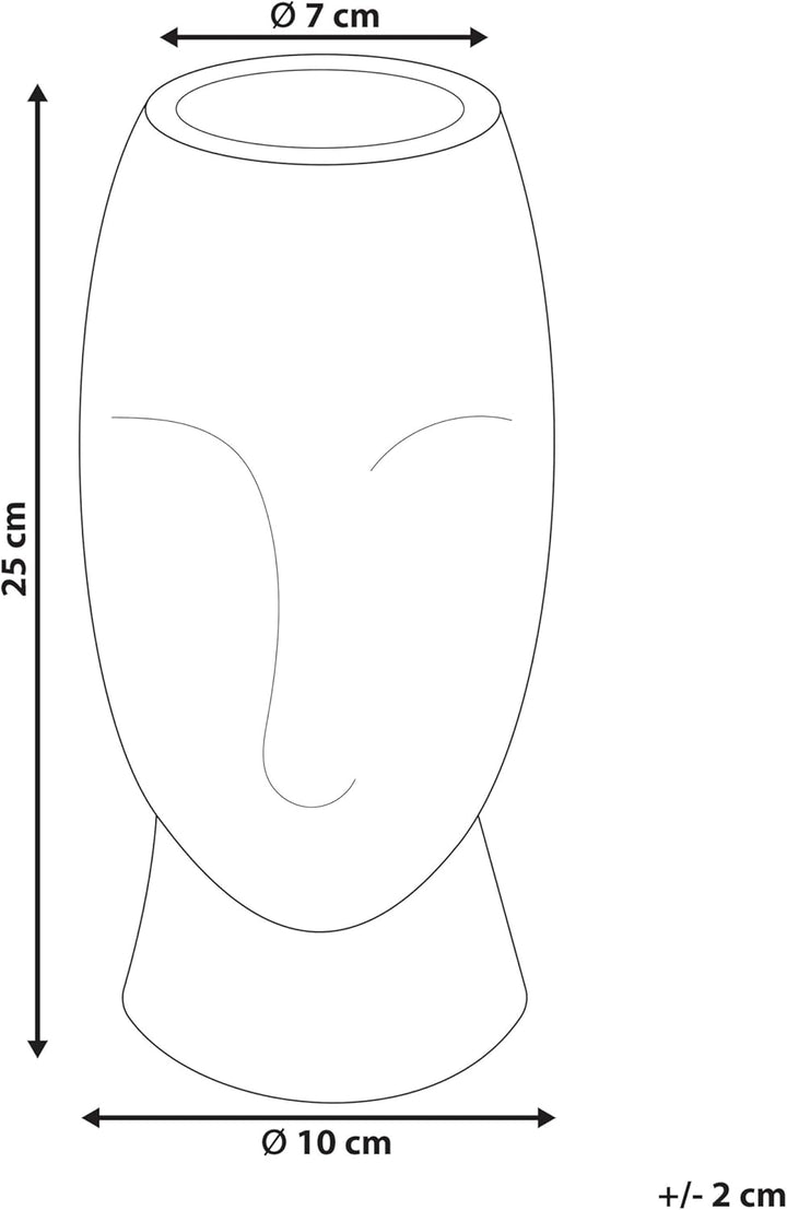 Moderne Vase Steinzeug pfirsichrosa Minimalistische gesichtsförmig Pallini