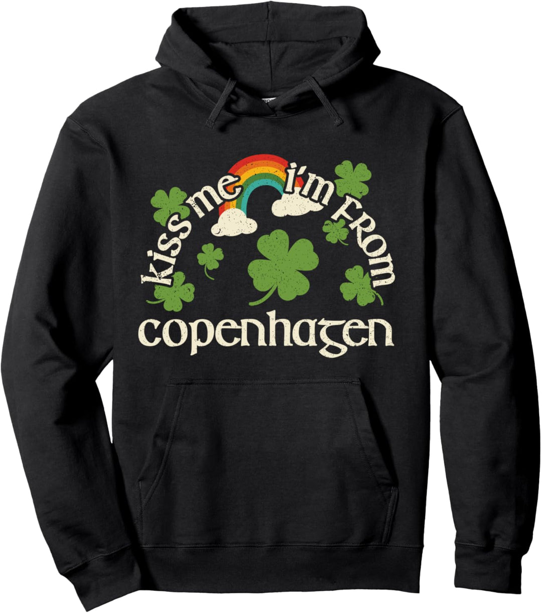 Kiss Me Kleeblatt - City St. Patrick's Day Kopenhagen Pullover Hoodie