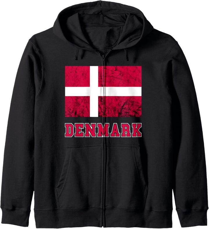 Dänemark Flagge Dannebrog Däne Stolz Dänische Wurzeln Kapuzenjacke