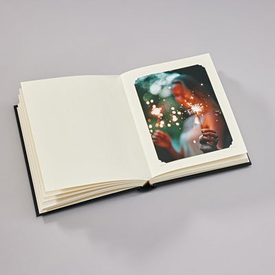 Semikolon 360190 Foto-Album Medium Finestra – 21,6x25,5 cm – 80 Seiten cremefarben, für 160 Fotos –