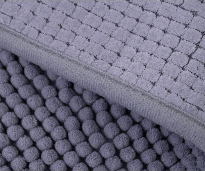 Gözze - Anti-Rutsch-Badematte, Superweich, 100% Mikrofaser, 60 x 100 cm - Grau Grau 60 x 100 cm, Gra