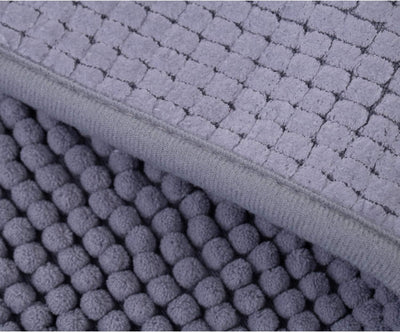 Gözze - Anti-Rutsch-Badematte, Superweich, 100% Mikrofaser, 60 x 100 cm - Grau Grau 60 x 100 cm, Gra