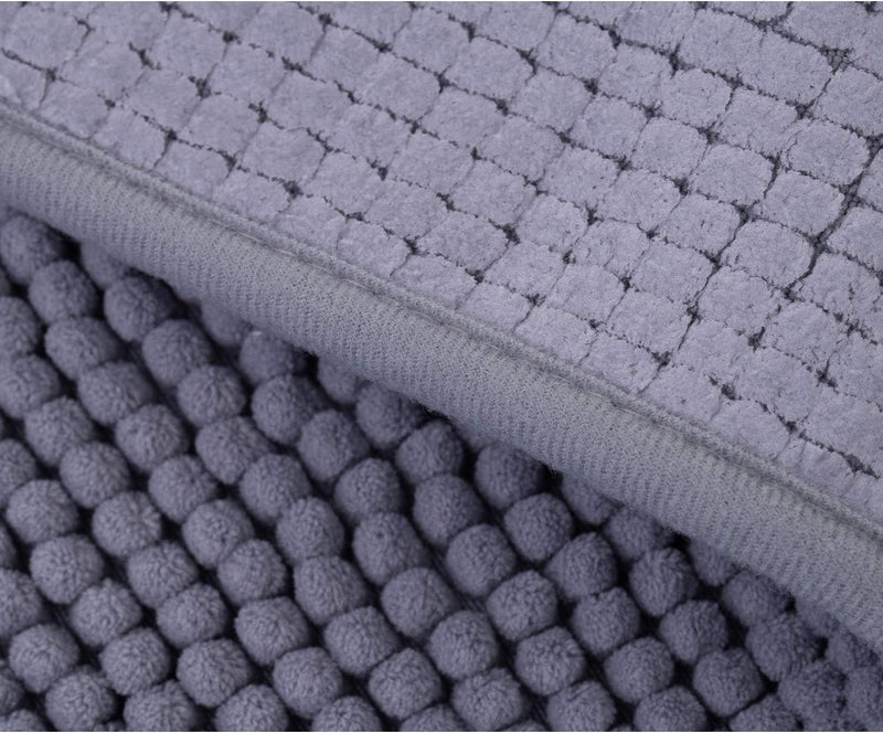 Gözze - Anti-Rutsch-Badematte, Superweich, 100% Mikrofaser, 60 x 100 cm - Grau Grau 60 x 100 cm, Gra