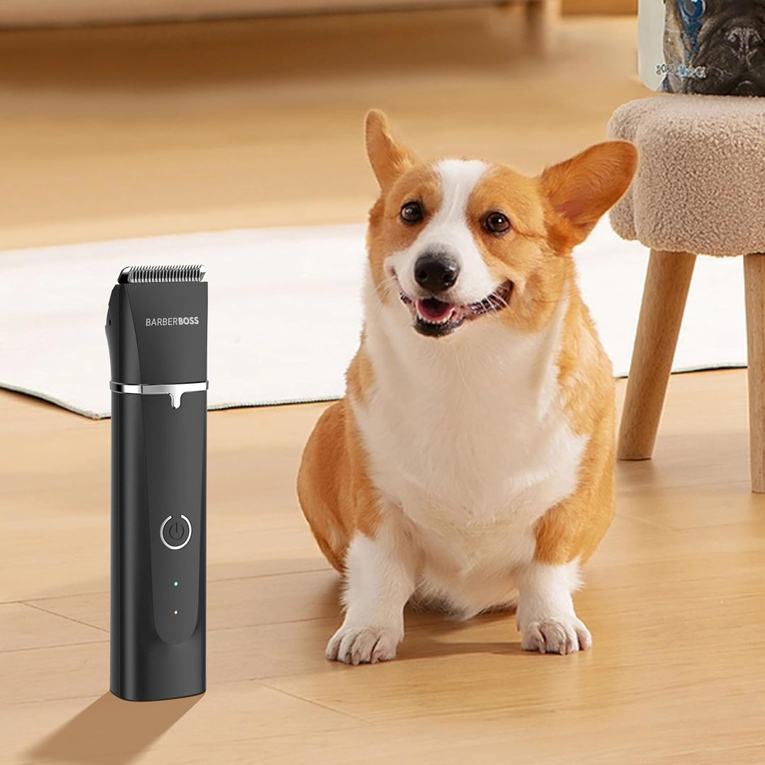 BarberBoss Pet Grooming Clipper, Trimmer für Hunde & Katzen, Profi Hundehaarschneider Kit für Dickes