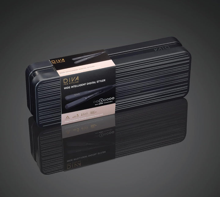 Diva Pro Styling Wide Digital Styler - Extrabreite Keramikplatten - Gleichmässige Hitzeverteilung -