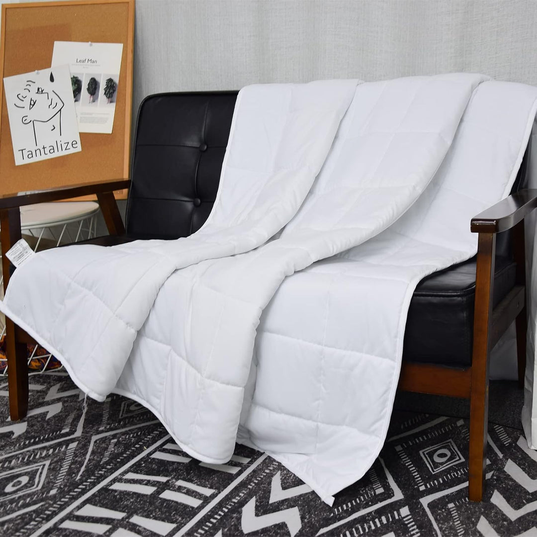 Gewichtete Decke, 6,8 kg, Doppelbettgrösse, weiss, 121,9 x 182,9 cm, gewichtete Decken für Erwachsen