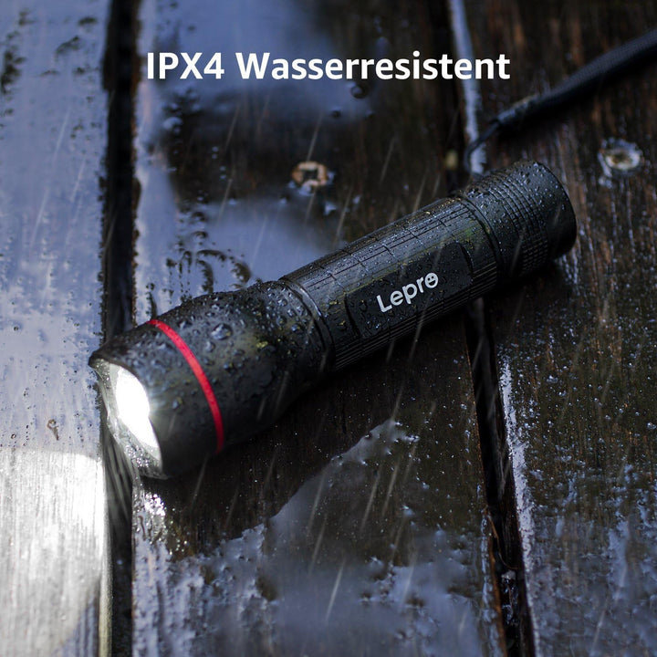 Lepro LED Taschenlampe, LE2000 Extrem Hell LED Taschenlampen mit 5 Modi, Zoombare Camping Handlampe,