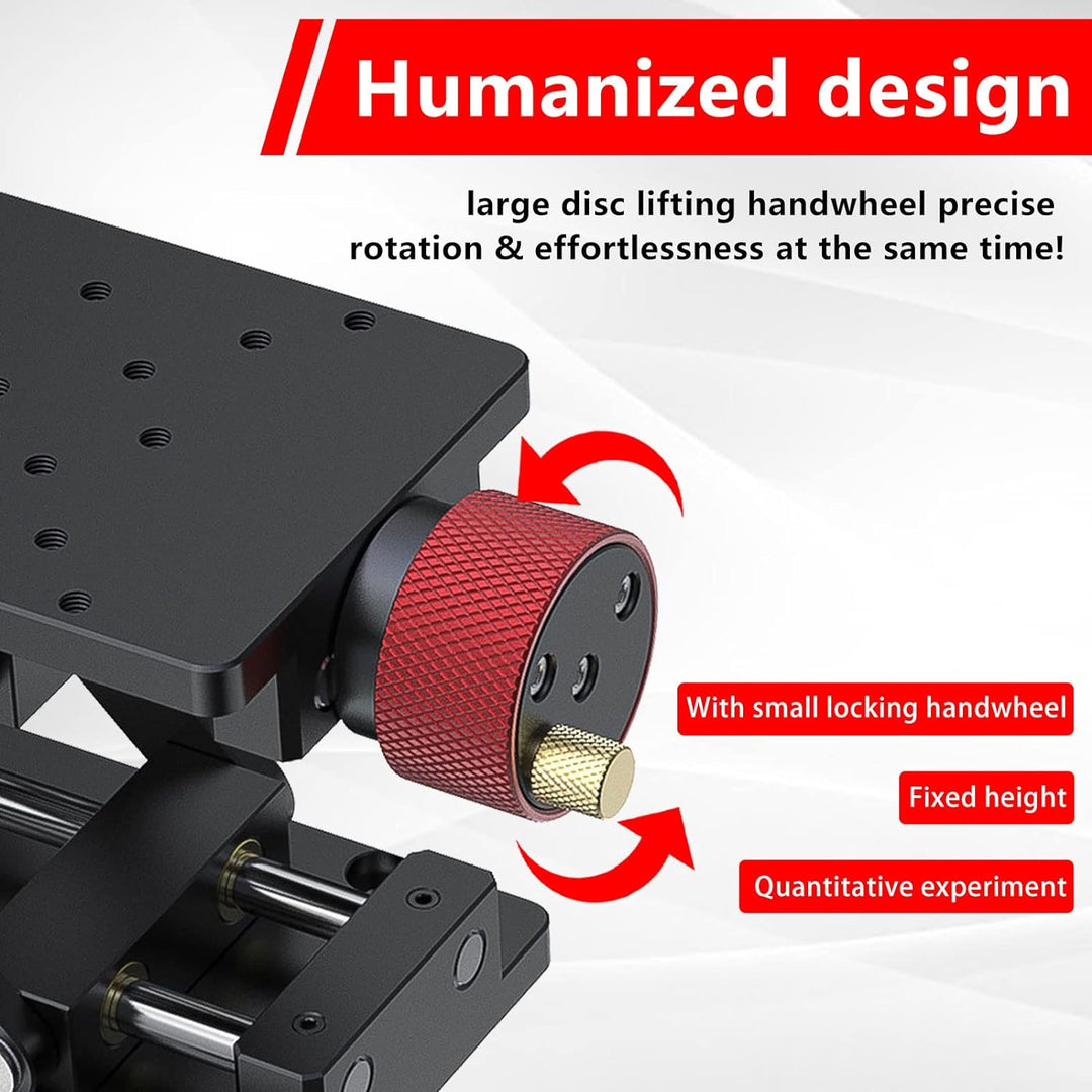 Manuelle Hebebühne aus Aluminiumlegierung, präzise Z-Achsen-Hebebühne 55 mm, hochpräzise, optische S