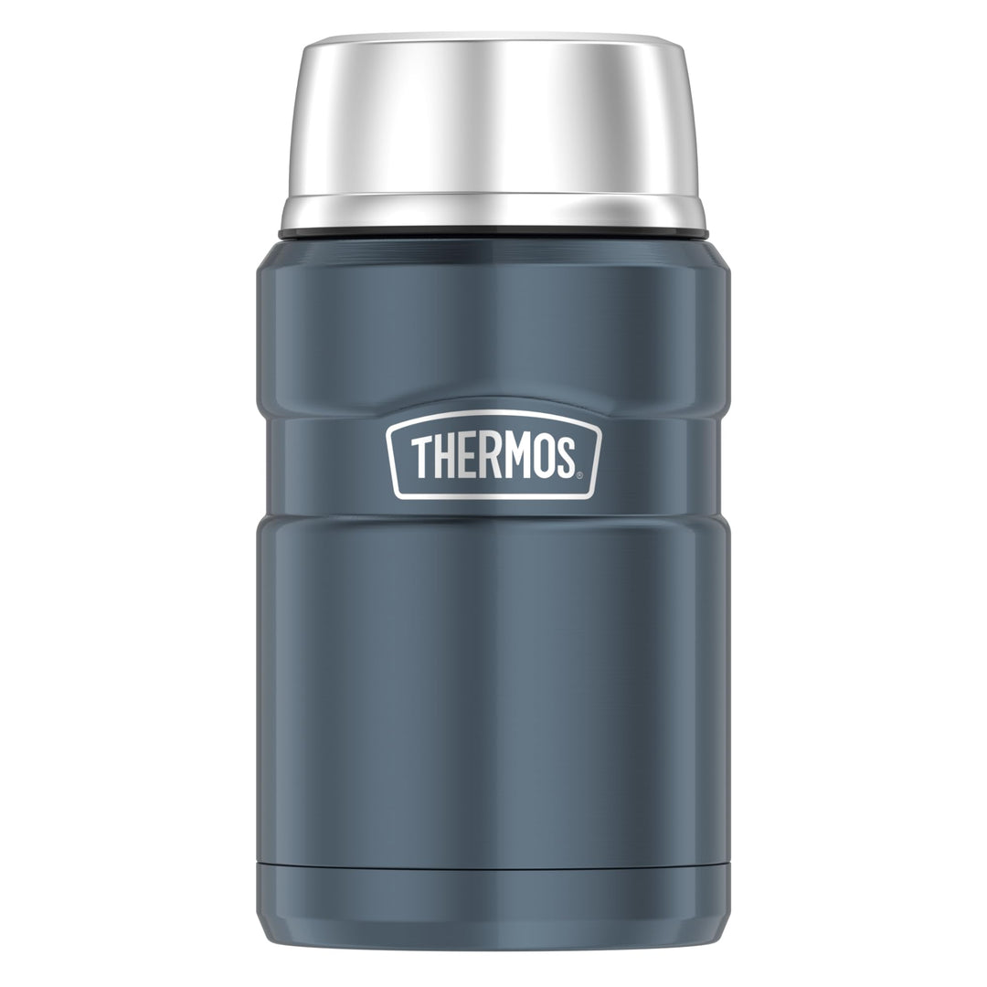 Thermos STAINLESS KING Thermobehälter für Essen ice grey 0,70l - Edelstahl, absolut dicht, hält Spei