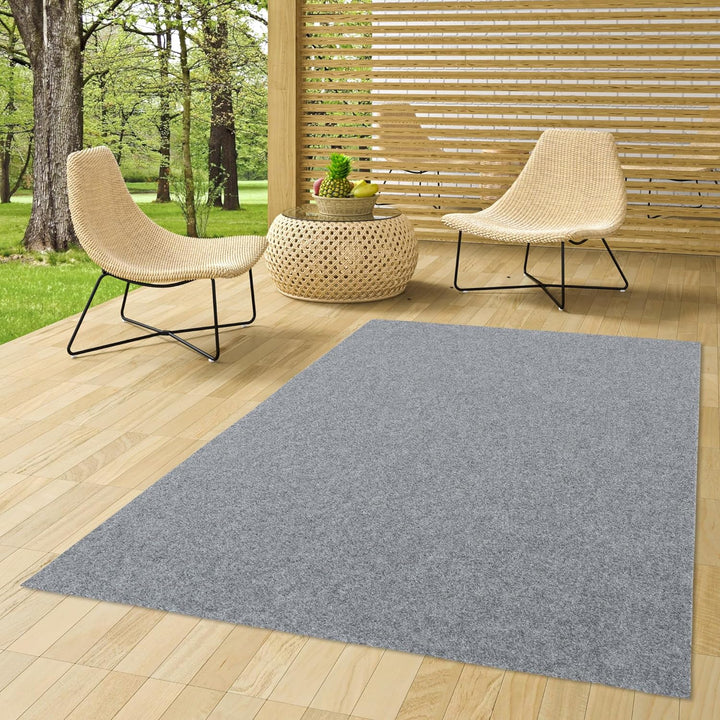 Snapstyle Komfort Kunstrasen Rasenteppich mit Noppen Kingston Grau in 19 Grössen 200x150 cm, 200x150