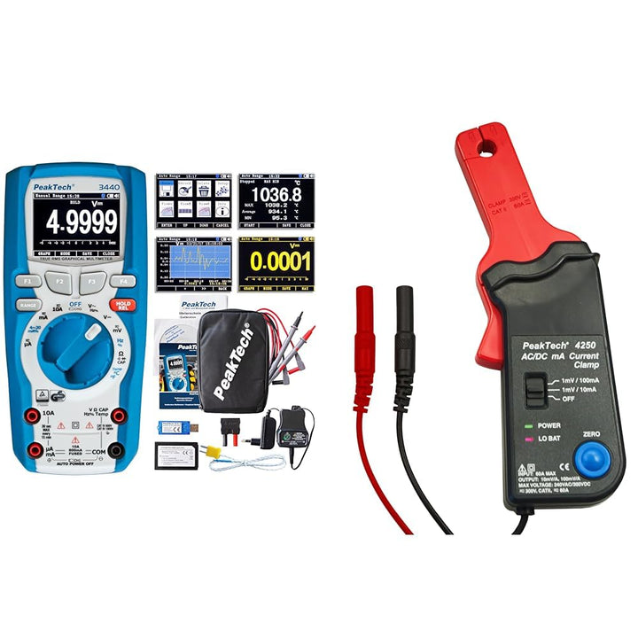 PeakTech 3440 – True RMS Digital Multimeter mit 4.0 Bluetooth & Grafik-Display CAT III 1000 V & P 42