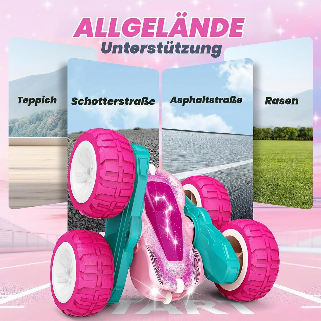 Tecnock 2025 Ferngesteuertes Auto mit 2.4 Ghz Fernbedienung 360°Flip Stunts Rc Auto Monstertruck mit