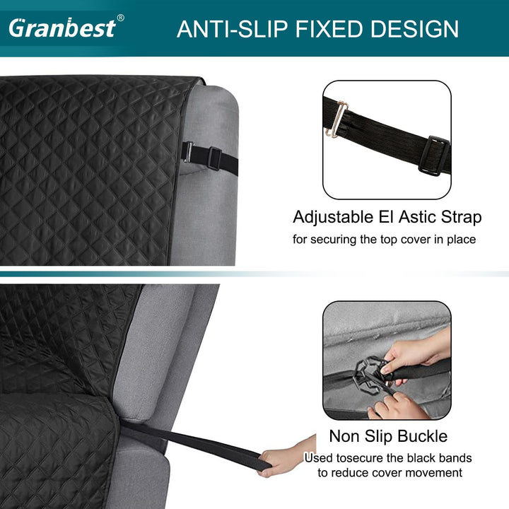 Granbest Wasserabweisende Recliner Stuhl Abdeckung wasserdichte Recliner Stuhl Slipcovers Anti-Rutsc