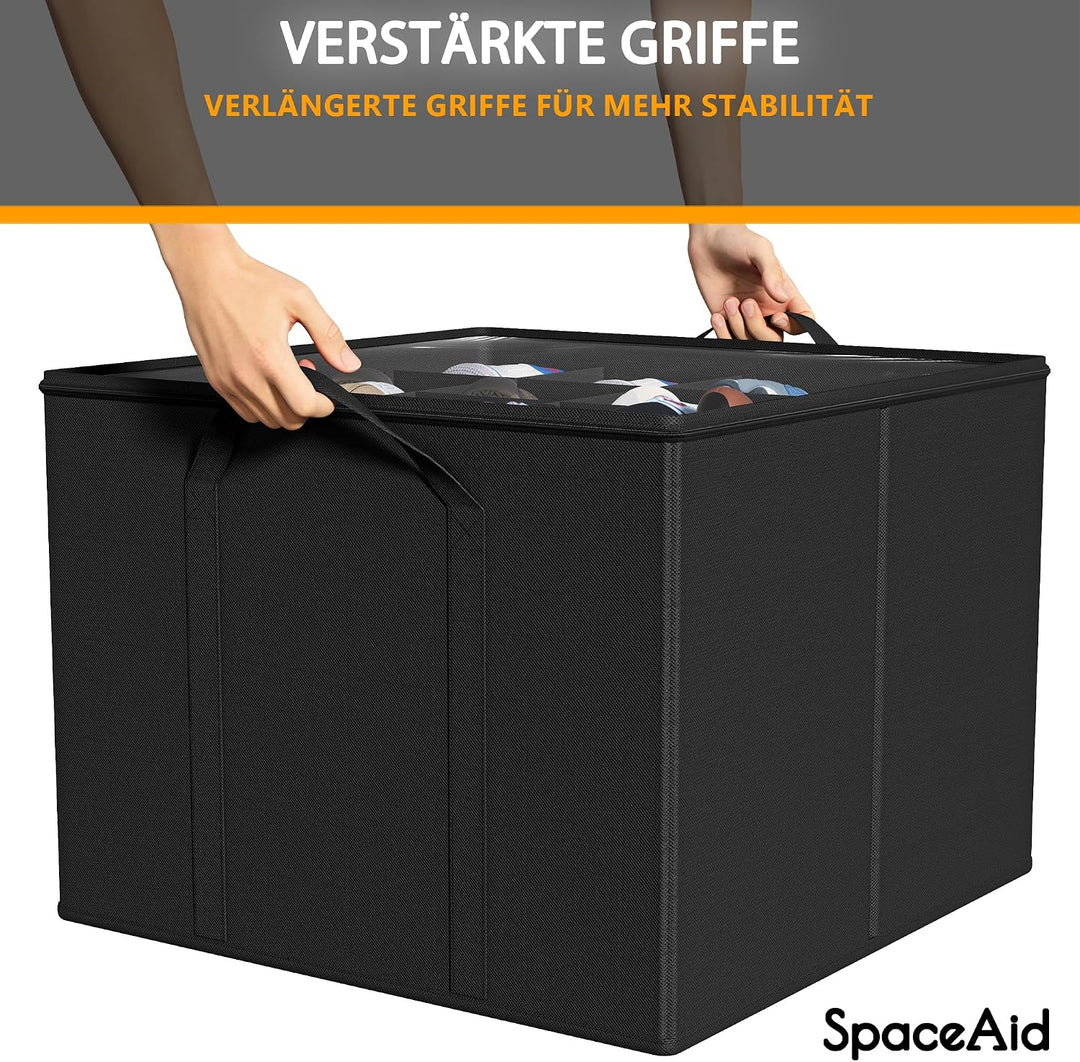 SpaceAid Schuh-Organizer für Schrank, 2 Stück, faltbare Schuhaufbewahrungsbehälter, Körbe, Boxen mit