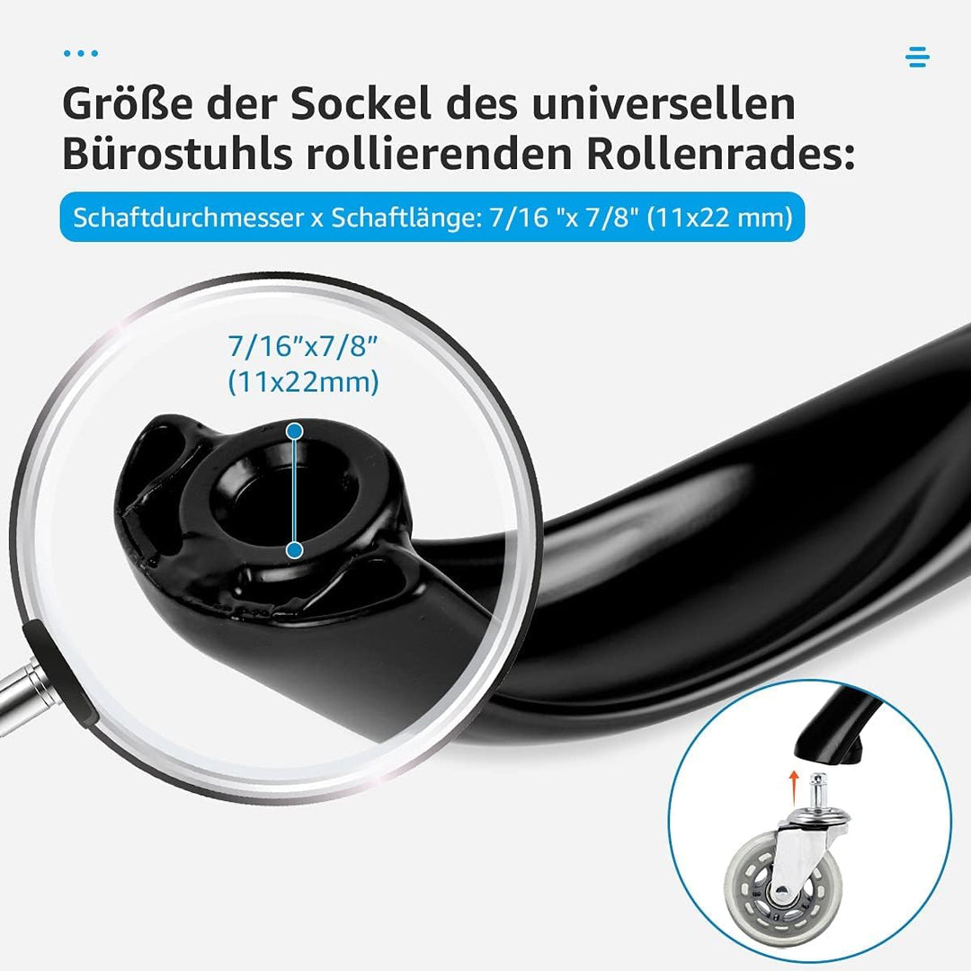 Mastery Mart Bürostuhl Fuss Stuhlbasis Zubehör Ersatzteil Fusskreuz Fünf-Sterne-Fussbasis Fünf-Klaue