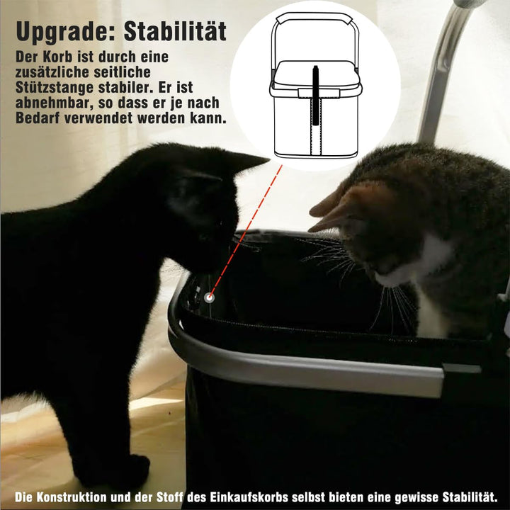 30L Familie Einkaufstasche Einkaufskorb Faltbar Tragekorb Gross Picknickkorb Klappkorb Reisetasche P