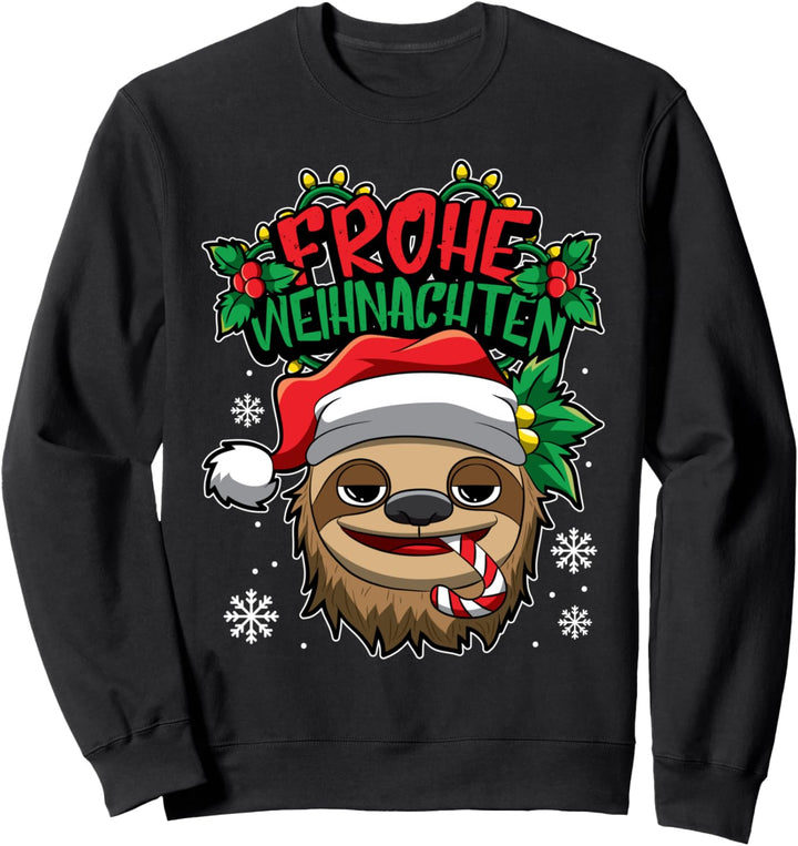 Frohe Weihnachten - Weihnachtstiere - Faultier Sweatshirt