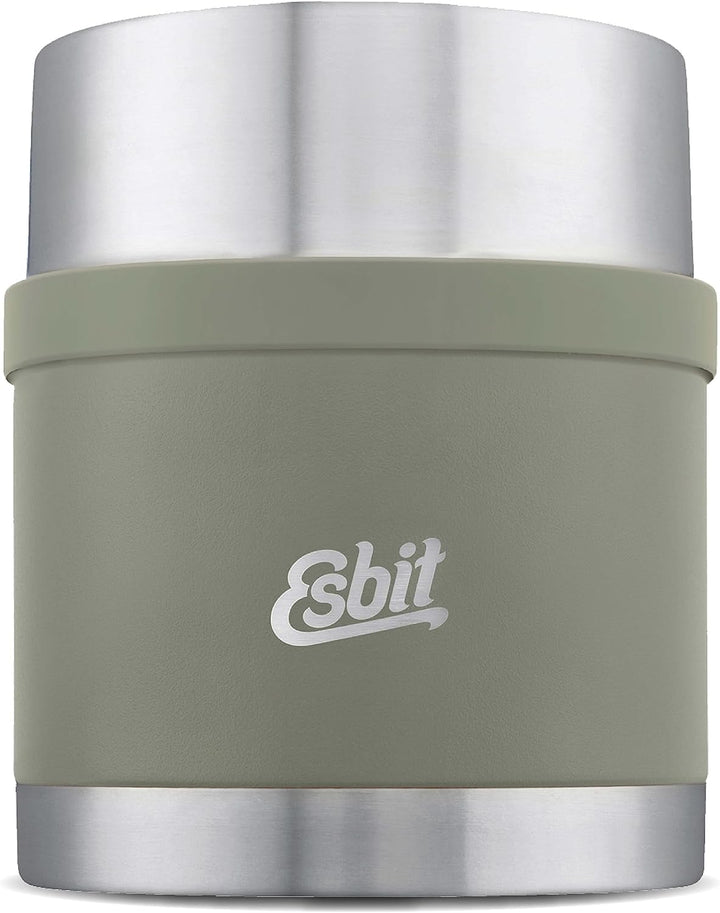 Esbit Thermobehälter Sculptor für Essen - Warmhaltebehälter 500 ml in Stone Grey - aus Edelstahl für