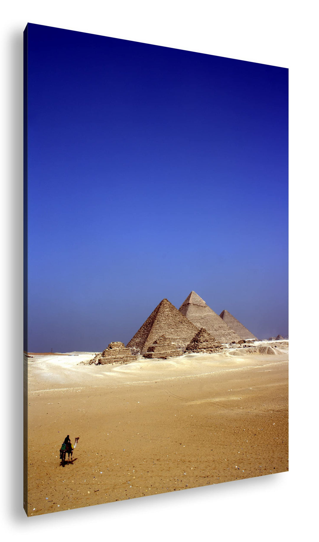 deyoli Pyramiden von Gizeh Format: 80x60 als Leinwandbild, Motiv fertig gerahmt auf Echtholzrahmen,