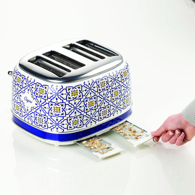 Ariete 156 Capri-Toaster, 1630 W, 4 Scheiben, 6 Bräunungsstufen, Krümelschublade, Defrost-Funktion,