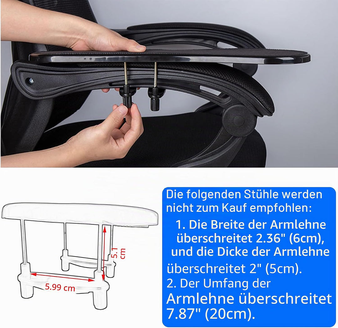 LL-COEUR Ergonomische Computer Handgelenkstütze Mausarmhalterung Einstellbar Armablage Handgelenkauf