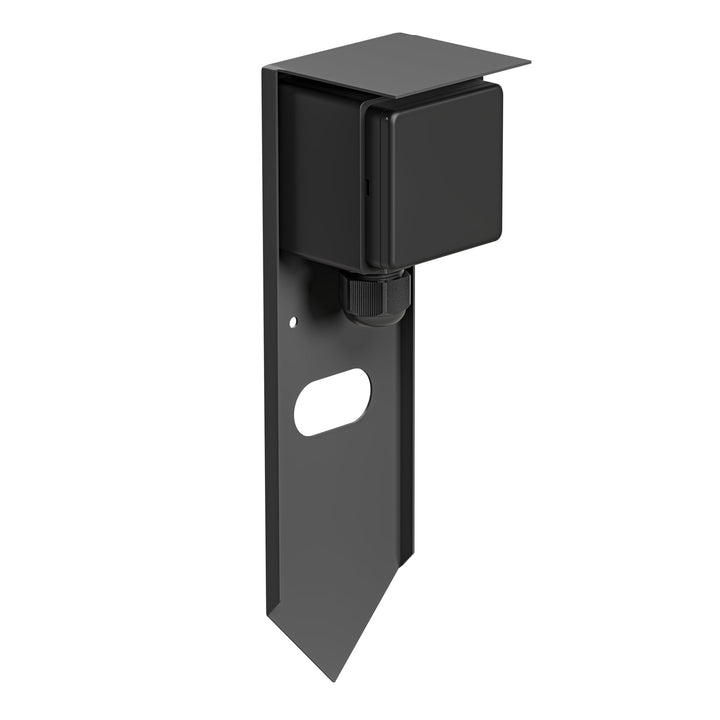ledscom.de Garten Steckdosensäule PIWI mit Erdspiess für aussen, IP44, 1-Fach, Edelstahl, anthrazit,