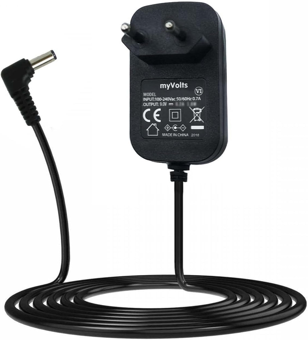 MyVolts 9V EU-Netzteil kompatibel mit NUX Loop Core Deluxe Effektpedal - mit Verlängerungskabel und