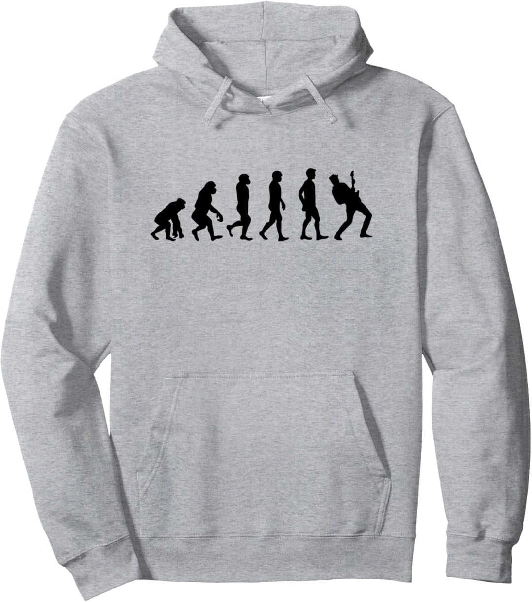 Evolution Gitarre | Gitarrenspieler, E-Gitarre, Rock Band Pullover Hoodie