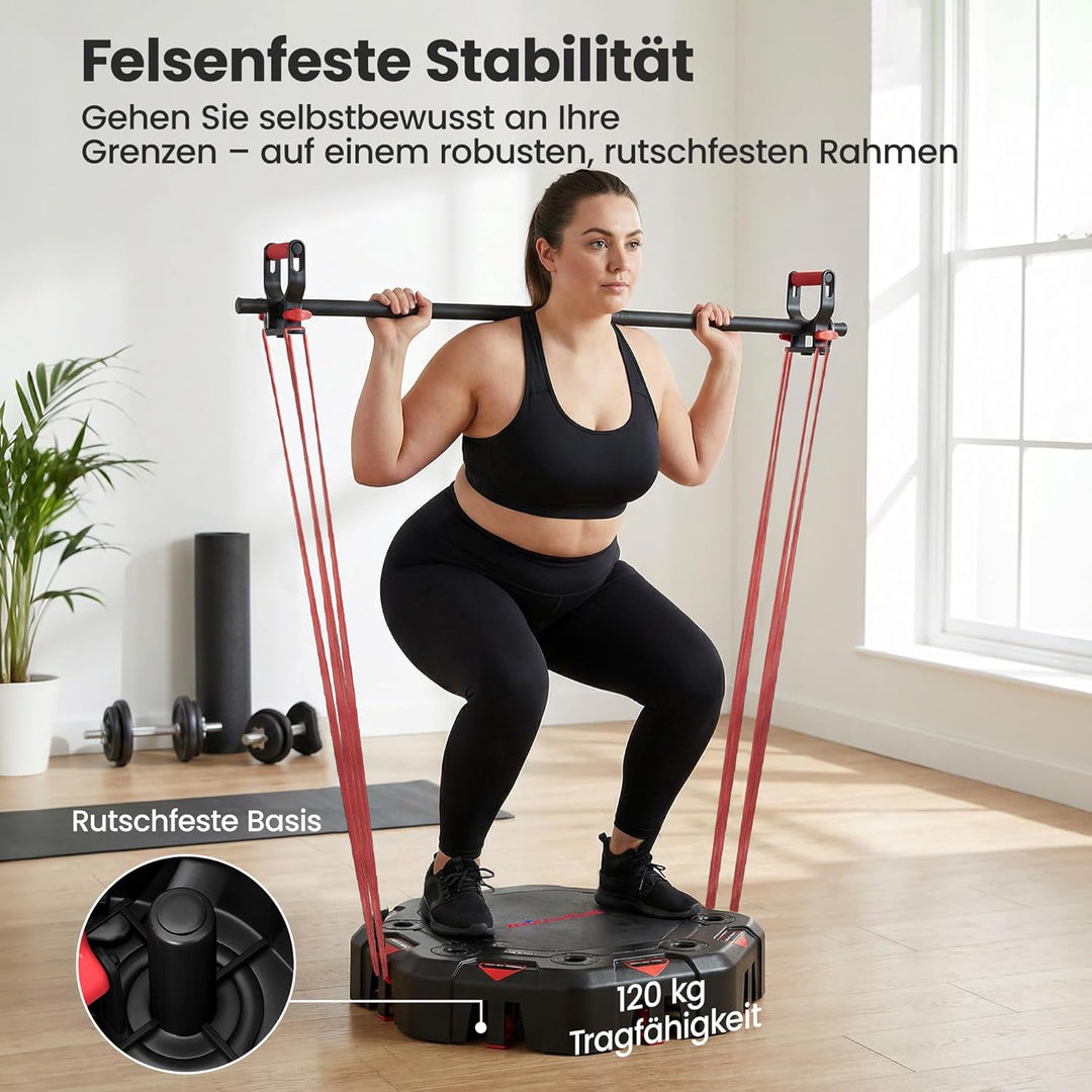 SPORTNOW Liegestützbrett 7-in-1 Verstellbares Push Up Board mit Widerstandsbändern Rollen Türanker,